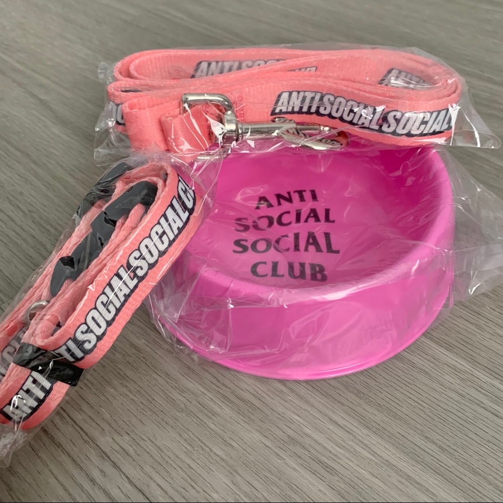 Anti Social Social Club Dog Leash, Collar & Bowl